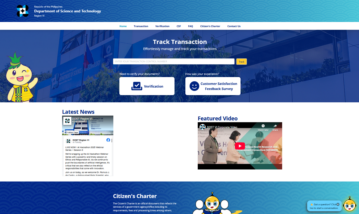 DOST Region VI - Customer Portal